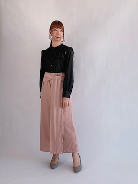 「ダンガリーシャツ」｜「アイテム（その他）」を使った、sakiさん（レディース・163cm）の秋コーディネート