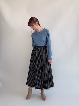 「Te chichi CLASSIC（テチチクラシック）のアイテム（トップス）」を使った、sakiさん（レディース・163cm）の春コーディネート