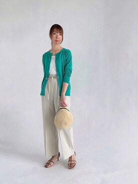 「Te chichi（テチチ）のTストラップサンダル（サンダル）」を使った、sakiさん（レディース・163cm）の夏コーディネート