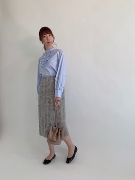 「Te chichi CLASSIC（テチチクラシック）のアイテム（トップス）」を使った、sakiさん（レディース・163cm）の春コーディネート