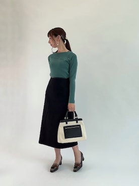 「リバーシブル」｜「アイテム（パンプス）」を使った、sakiさん（レディース・163cm）の秋コーディネート