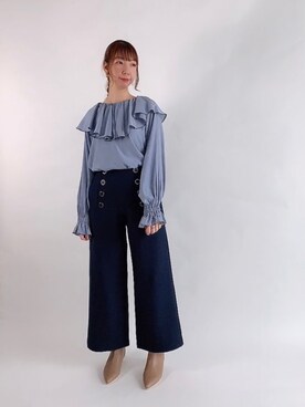 「配色」｜「アイテム（その他）」を使った、sakiさん（レディース・163cm）の冬コーディネート