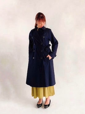 「Te chichi（テチチ）のアイテム（トレンチコート）」を使った、sakiさん（レディース・163cm）の秋コーディネート