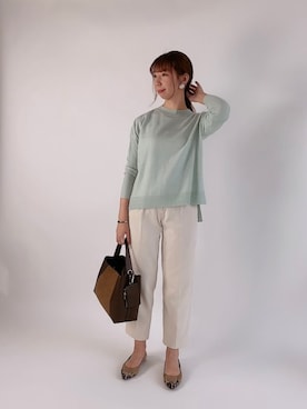 「スリット」｜「アイテム（その他シューズ）」を使った、sakiさん（レディース・163cm）の冬コーディネート