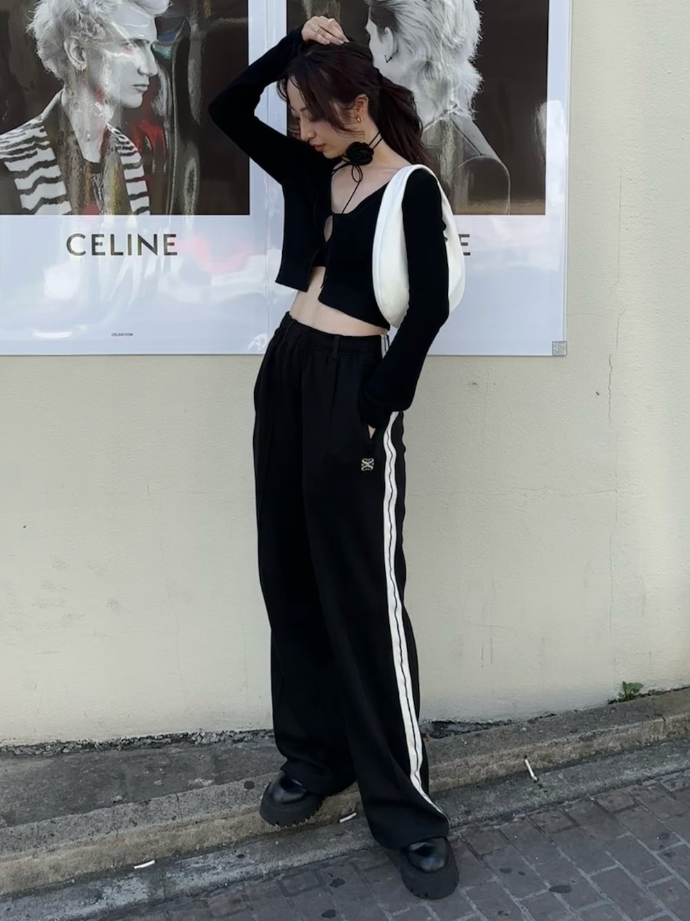 ☆Celine☆ショートカーディガン CELINE トリオンフ 刺繍 リブ ニット  