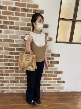 「pink adobe（ピンクアドベ）のアイテム」を使った、*chan 低身長ママ さん（レディース・151cm）の夏コーディネート