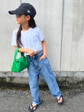 「classicalelf（クラシカルエルフ）のアイテム（パンツ）」を使った、RiRin..❤︎さん（キッズ・125cm）の夏コーディネート
