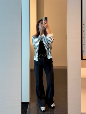 「アイテム（ベルト）」を使った、Hiroeさん（レディース・164cm）の秋コーディネート