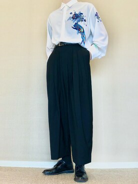 「LAD MUSICIAN（ラッドミュージシャン）のアイテム（その他）」を使った、ゆべしさん（メンズ・184cm）の秋コーディネート