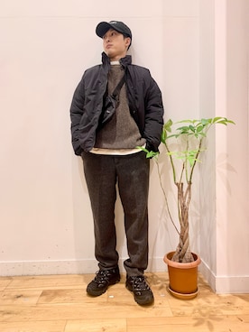 「Snow Peak（スノーピーク）の『別注』Snow Peak Apparel×DOORS　N/T Insulation Jacket（その他アウター）」を使った、Uさん（メンズ・168cm）の冬コーディネート