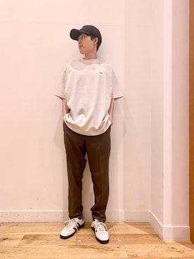 「LACOSTE（ラコステ）のアイテム（Tシャツ/カットソー）」を使った、Uさん（メンズ・168cm）の夏コーディネート