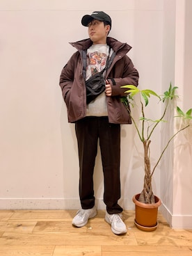 「ウールパンツ」｜「アイテム（ジャケット/アウター）」を使った、Uさん（メンズ・168cm）の秋コーディネート