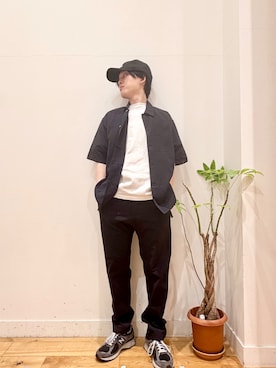 「Gramicci（グラミチ）の『別注』Gramicci for DOORS　4Way Stretch Trouser（その他パンツ、グレー系）」を使った、Uさん（メンズ・168cm）の春コーディネート