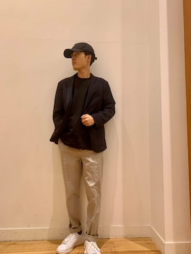「アイテム（スーツジャケット）」を使った、Uさん（メンズ・168cm）の夏コーディネート