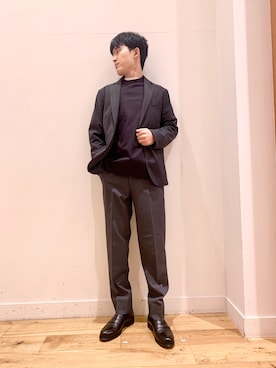 「アイテム（スーツパンツ）」を使った、Uさん（メンズ・168cm）の夏コーディネート