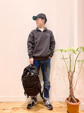 「アイテム（バックパック/リュック）」を使った、Uさん（メンズ・168cm）の秋コーディネート