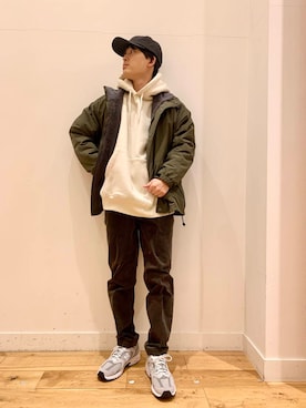 「URBAN RESEARCH DOORS（アーバンリサーチドアーズ）のURD 裏ボアナイロンブルゾン（ブルゾン）」を使った、Uさん（メンズ・168cm）の冬コーディネート