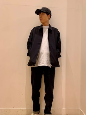 「アイテム（ブルゾン）」を使った、Uさん（メンズ・168cm）の夏コーディネート