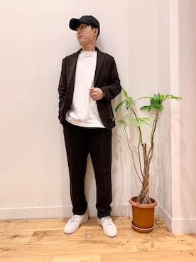 「アイテム（スーツジャケット）」を使った、Uさん（メンズ・168cm）の秋コーディネート