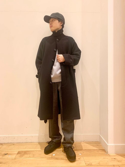 セール】ウールメルトンステンカラーコート（ステンカラーコート
