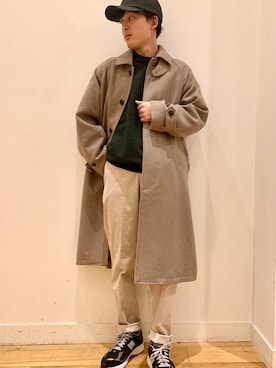 「冬の差し色コーデ」｜「アイテム（キャップ）」を使った、Uさん（メンズ・168cm）の冬コーディネート