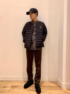 「アイテム（その他アウター、ブラック系）」を使った、Uさん（メンズ・168cm）の秋コーディネート