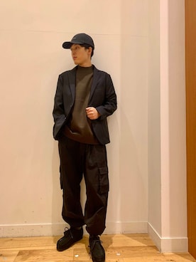 「アイテム（スーツジャケット）」を使った、Uさん（メンズ・168cm）の秋コーディネート
