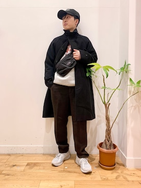 「ノースフェイス」｜「アイテム（キャップ）」を使った、Uさん（メンズ・168cm）の秋コーディネート