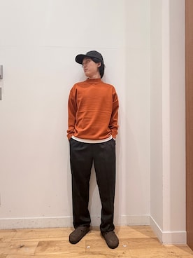 「URBAN RESEARCH DOORS（アーバンリサーチドアーズ）の『UR TECH』完声テーパードトラウザー 26AW（その他パンツ、ブラック系）」を使った、Uさん（メンズ・168cm）の秋コーディネート