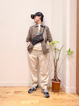 「Lee（リー）のアイテム（パンツ）」を使った、Uさん（メンズ・168cm）の春コーディネート