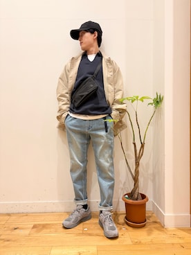 「Snow Peak（スノーピーク）のアイテム」を使った、Uさん（メンズ・168cm）の春コーディネート