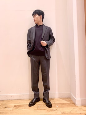 「アイテム（スーツパンツ）」を使った、Uさん（メンズ・168cm）の夏コーディネート