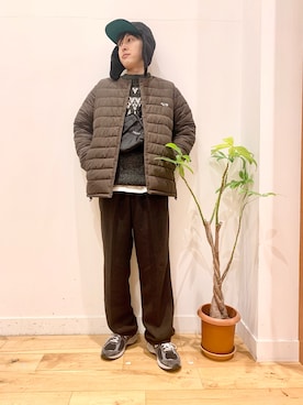 「ウールパンツ」｜「アイテム（ジャケット/アウター）」を使った、Uさん（メンズ・168cm）の秋コーディネート