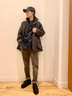 別注』Barbour OS BEDALE STANDCOLLARを使った人気ファッション