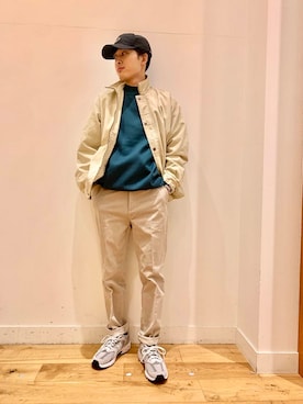「アイテム（ダウンジャケット/コート）」を使った、Uさん（メンズ・168cm）の秋コーディネート