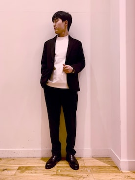 「アイテム（スーツパンツ）」を使った、Uさん（メンズ・168cm）の夏コーディネート