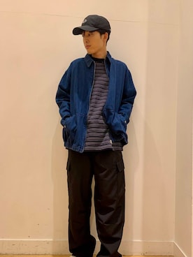 「アイテム（デニムジャケット）」を使った、Uさん（メンズ・168cm）の夏コーディネート