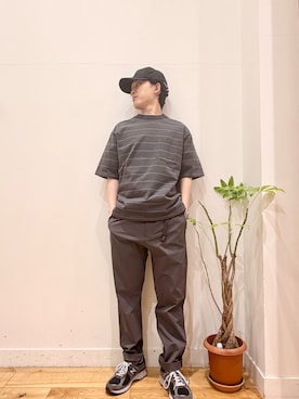 「Gramicci（グラミチ）の『別注』Gramicci for DOORS　4Way Stretch Trouser（その他パンツ、グレー系）」を使った、Uさん（メンズ・168cm）の春コーディネート