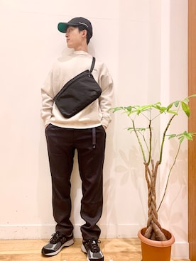 「アイテム（スウェット）」を使った、Uさん（メンズ・168cm）の秋コーディネート