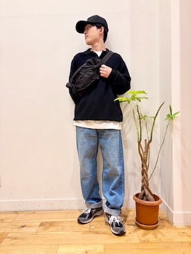 「Lee（リー）のアイテム（パンツ）」を使った、Uさん（メンズ・168cm）の春コーディネート