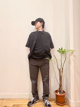 「URBAN RESEARCH DOORS（アーバンリサーチドアーズ）のカバーリングリネン キャンプカラーシャツ（シャツ/ブラウス、ブルー系）」を使った、Uさん（メンズ・168cm）の春コーディネート