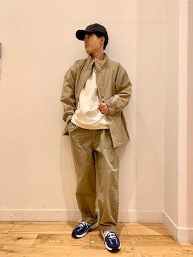 「FORK&SPOON（フォークアンドスプーン）のFORK&SPOON　フレンチドリルピグメントチノパンツ（その他パンツ）」を使った、Uさん（メンズ・168cm）の冬コーディネート