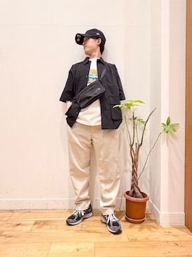 「Lee（リー）のアイテム（パンツ）」を使った、Uさん（メンズ・168cm）の春コーディネート