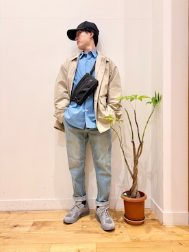 「Snow Peak（スノーピーク）のアイテム」を使った、Uさん（メンズ・168cm）の春コーディネート