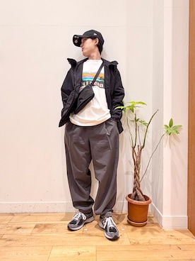 「Snow Peak（スノーピーク）のアイテム」を使った、Uさん（メンズ・168cm）の春コーディネート