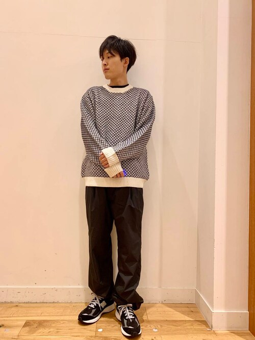 希少未使用【USA製】80s90s ORVIS ウールニットセーター　バーズアイ メンズ ビーンズ・クラシック・ラグ・ウール・セーター、クルー