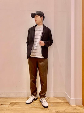 「アイテム（スーツジャケット）」を使った、Uさん（メンズ・168cm）の夏コーディネート