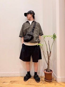 「EKAL（エカル）のアイテム」を使った、Uさん（メンズ・168cm）の夏コーディネート