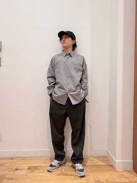 「EKAL（エカル）の『別注』Gramicci for EKAL　TR TORO トラウザー（その他パンツ、グレー系）」を使った、Uさん（メンズ・168cm）の夏コーディネート