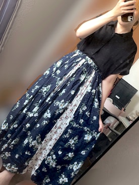 「LA BELLE ETUDE（ラベルエチュード）のアイテム（スカート）」を使った、なつきゆかりさん（レディース・162cm）の秋コーディネート